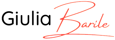 Giulia Barile Schriftzug rot